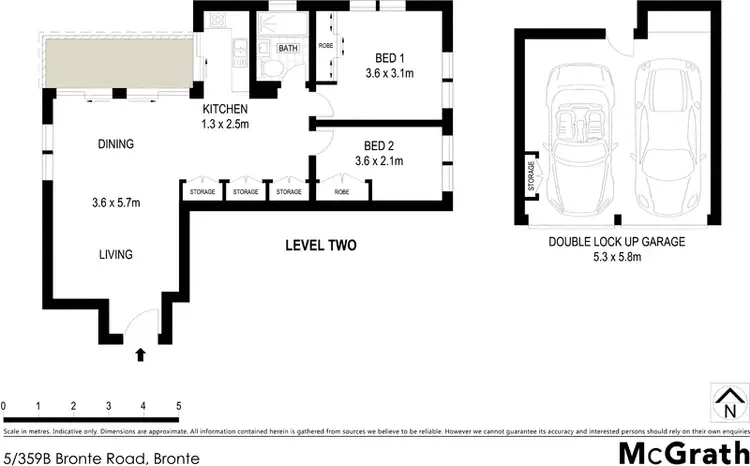 Floorplan of Homely apartment listing, 5/359B Bronte Road, Bronte NSW 2024