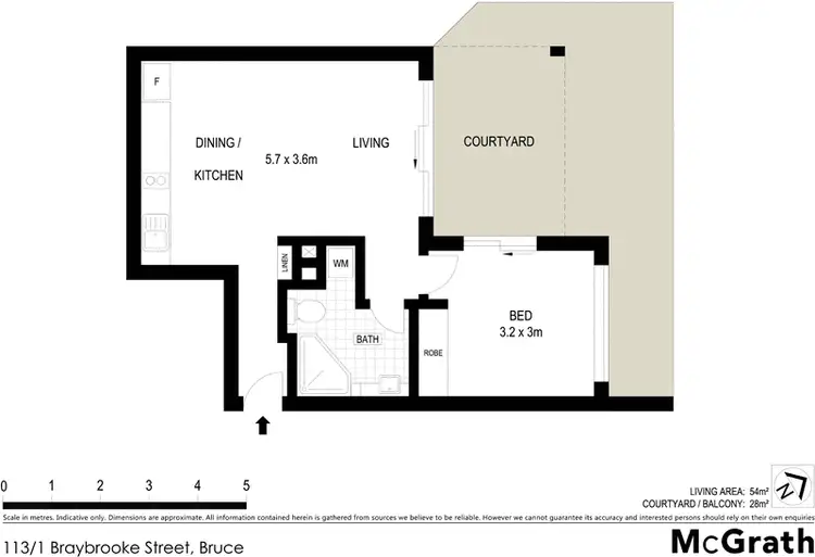 Floorplan of Homely apartment listing, 113/1 Braybrooke Street, Bruce ACT 2617
