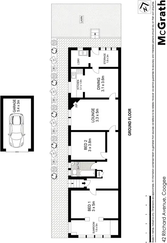 Floorplan of Homely house listing, 42 Ritchard Avenue, Coogee NSW 2034