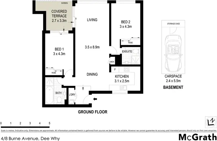 Floorplan of Homely apartment listing, 4/8 Burne Avenue, Dee Why NSW 2099