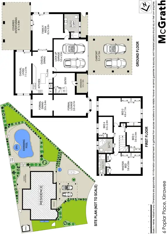 Floorplan of Homely house listing, 6 Poplar Place, Kirrawee NSW 2232