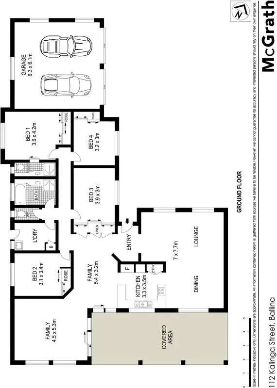 Floorplan of Homely house listing, 112 Kalinga Street, Ballina NSW 2478