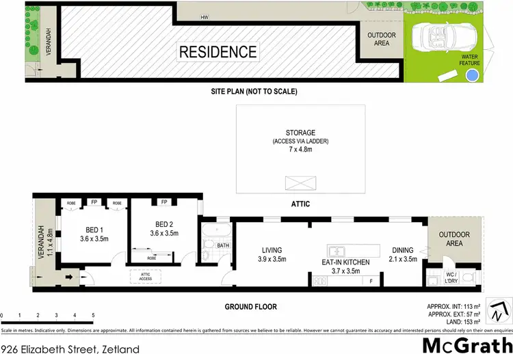 Floorplan of Homely house listing, 926 Elizabeth Street, Zetland NSW 2017