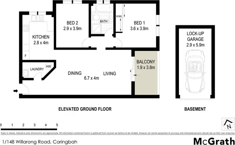 Floorplan of Homely apartment listing, 1/148 Willarong Road, Caringbah NSW 2229