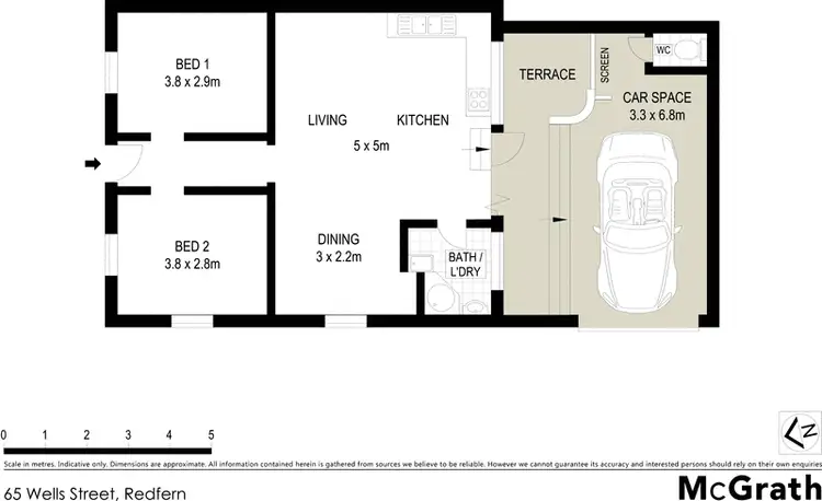 Floorplan of Homely house listing, 65 wells Street, Redfern NSW 2016