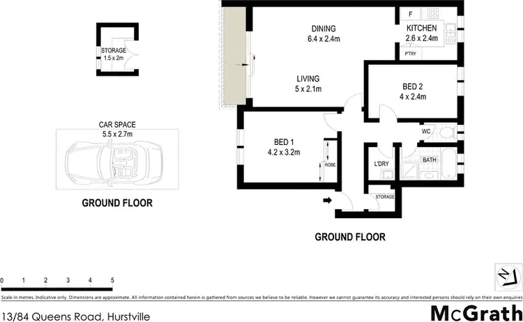 Floorplan of Homely apartment listing, 13/84 Queens Road, Hurstville NSW 2220
