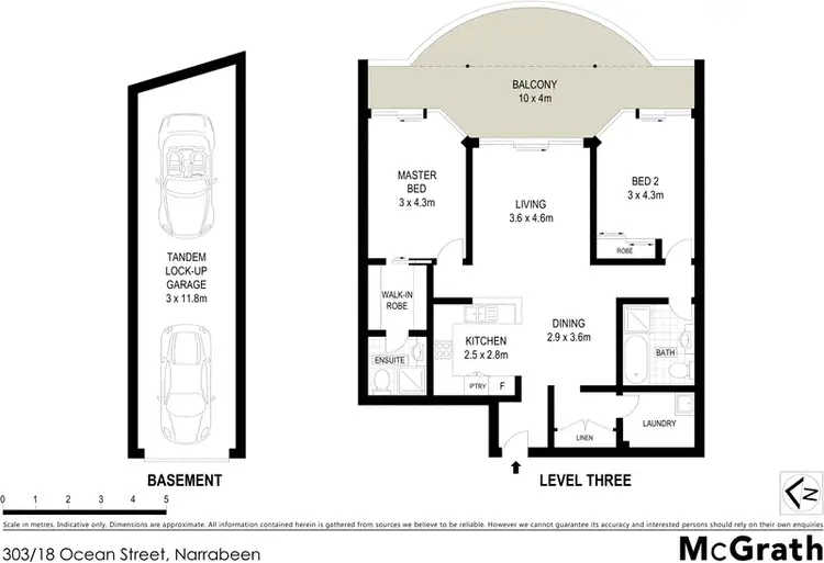 Floorplan of Homely apartment listing, 303/18 Ocean Street, Narrabeen NSW 2101