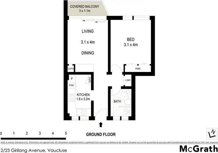 Floorplan of Homely apartment listing, 2/23 Girilang Avenue, Vaucluse NSW 2030