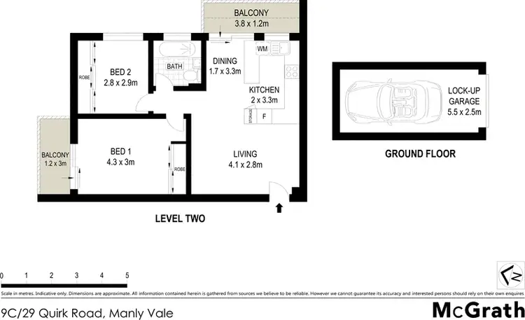 Floorplan of Homely apartment listing, 9C/29 Quirk Road, Manly Vale NSW 2093