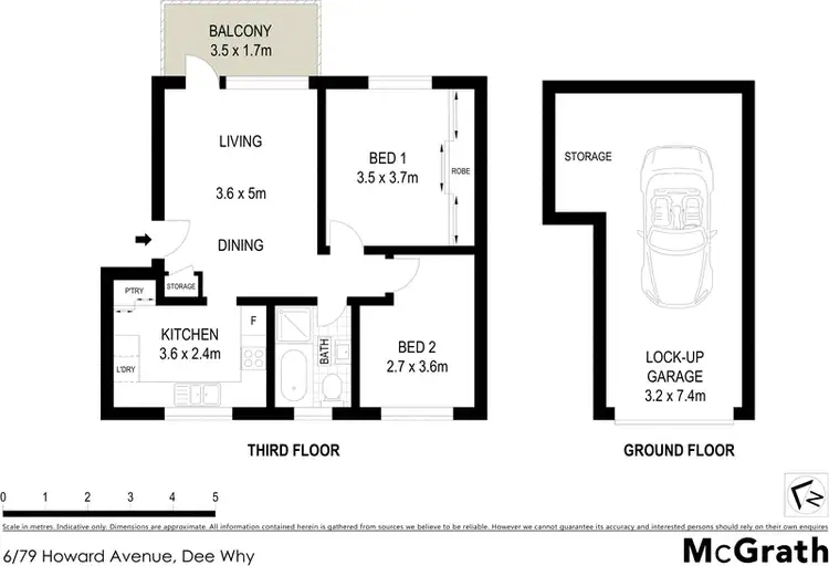 Floorplan of Homely apartment listing, 6/79 Howard Avenue, Dee Why NSW 2099