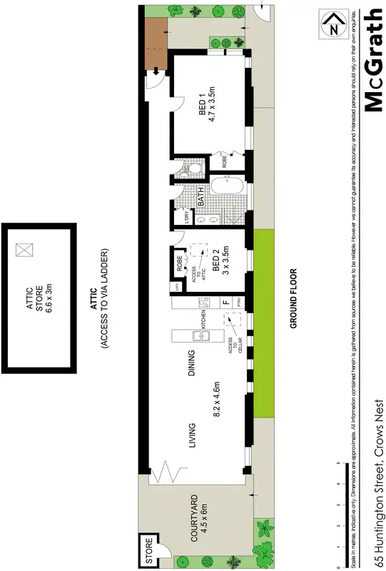 Floorplan of Homely house listing, 65 Huntington Street, Crows Nest NSW 2065