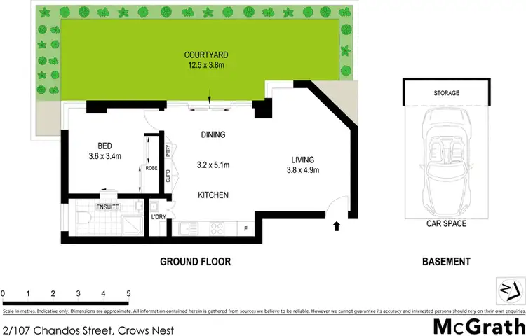 Floorplan of Homely apartment listing, 2/107 Chandos Street, Crows Nest NSW 2065