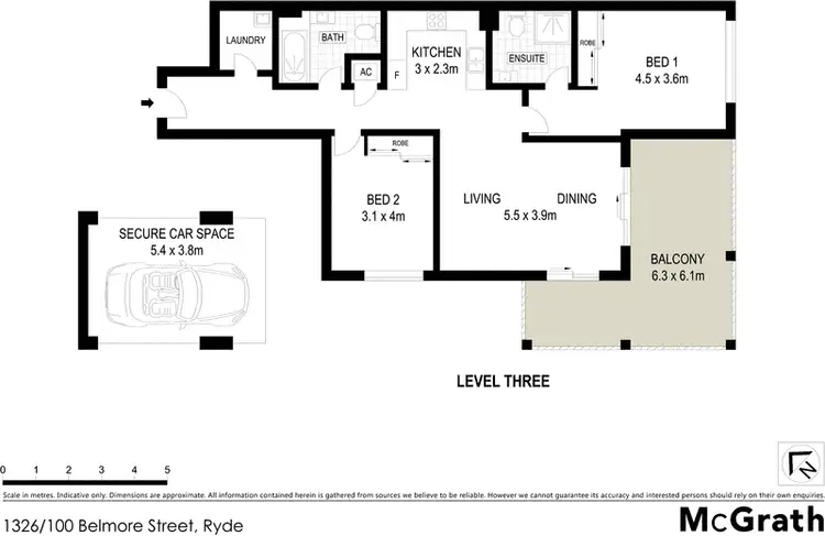 Floorplan of Homely apartment listing, 1326/100 Belmore Street, Ryde NSW 2112