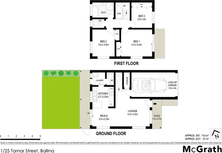 Floorplan of Homely townhouse listing, 1/25 Tamar Street, Ballina NSW 2478