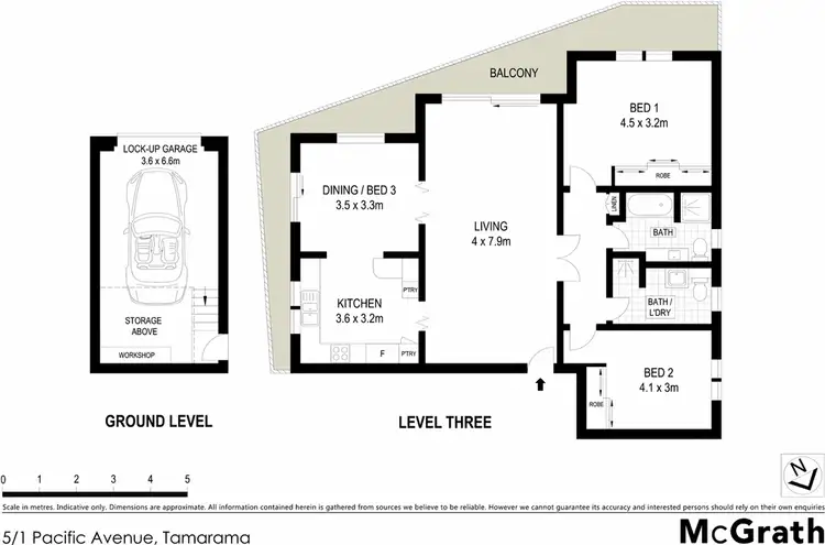 Floorplan of Homely apartment listing, 5/1 Pacific Avenue, Tamarama NSW 2026