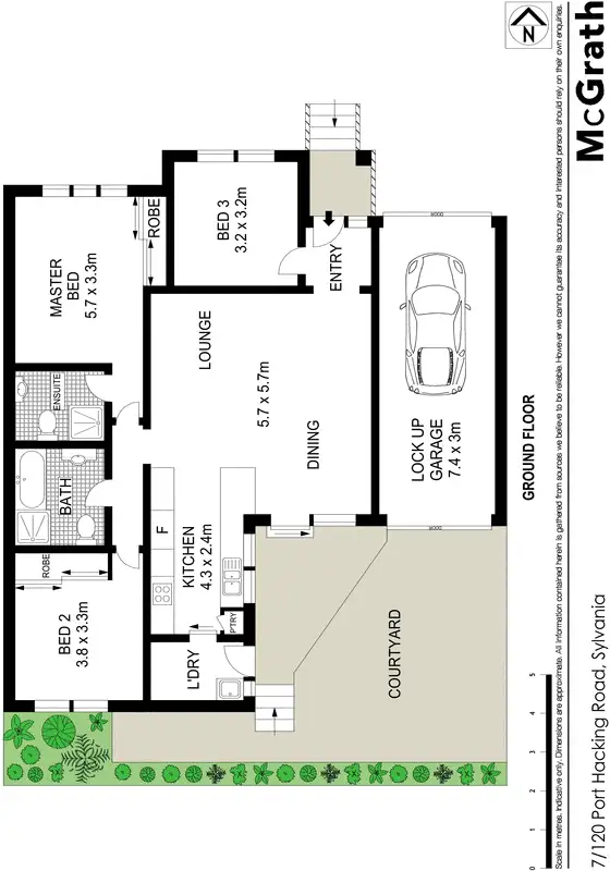 Floorplan of Homely villa listing, 7/120 Port Hacking Road, Sylvania NSW 2224