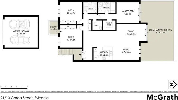 Floorplan of Homely apartment listing, 21/10 Corea Street, Sylvania NSW 2224