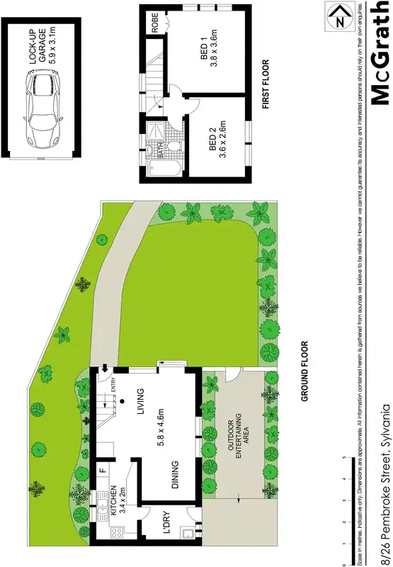 Floorplan of Homely townhouse listing, 8/26 Pembroke Street, Sylvania NSW 2224