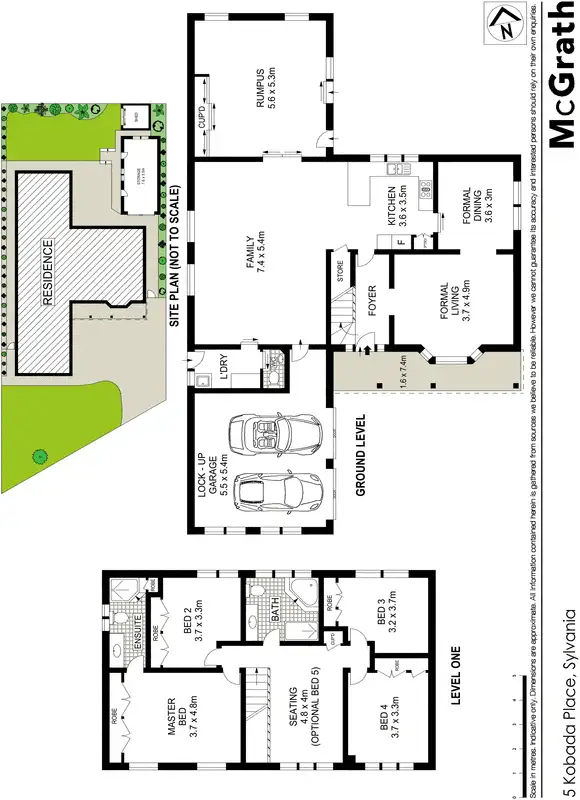 Floorplan of Homely house listing, 5 Kobada Place, Sylvania NSW 2224