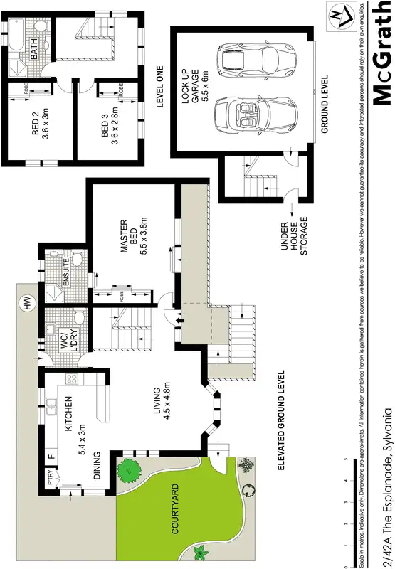 Floorplan of Homely townhouse listing, 2/42A The Esplanade, Sylvania NSW 2224