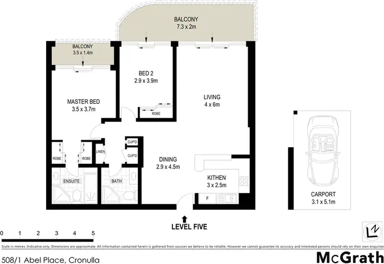 Floorplan of Homely apartment listing, 508/1 Kingsway, Cronulla NSW 2230