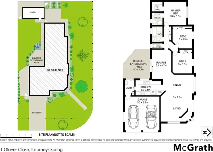 Floorplan of Homely house listing, 1 Glover Close, Kearneys Spring QLD 4350