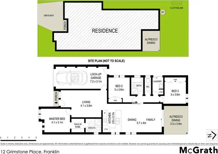 Floorplan of Homely house listing, 12 Grimstone Place, Franklin ACT 2913