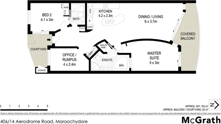 Floorplan of Homely apartment listing, 406/14 Aerodrome Road, Maroochydore QLD 4558