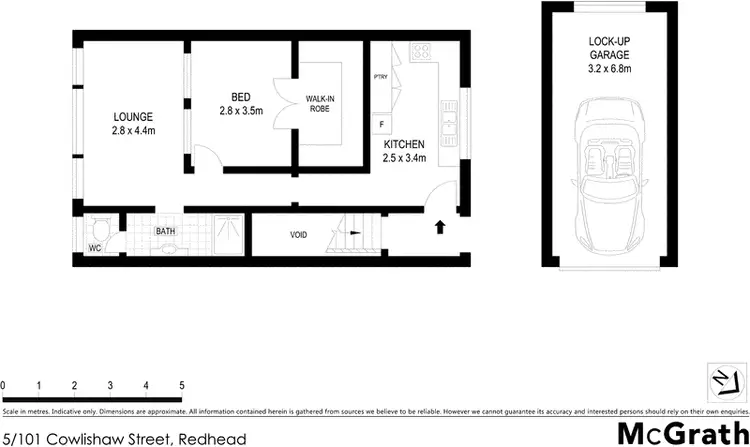 Floorplan of Homely apartment listing, 5/101 Cowlishaw Street, Redhead NSW 2290
