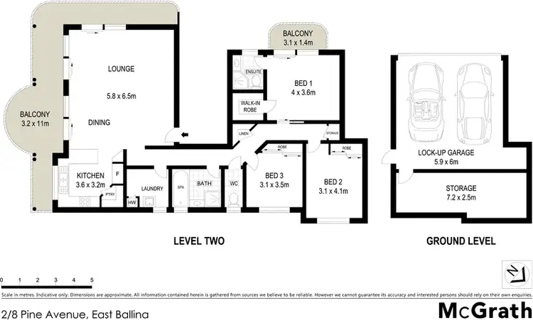 Floorplan of Homely apartment listing, 2/8 Pine Avenue, East Ballina NSW 2478