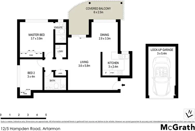 Floorplan of Homely apartment listing, 12/5 Hampden Road, Artarmon NSW 2064