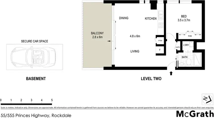 Floorplan of Homely apartment listing, 55/555 Princes Highway, Rockdale NSW 2216
