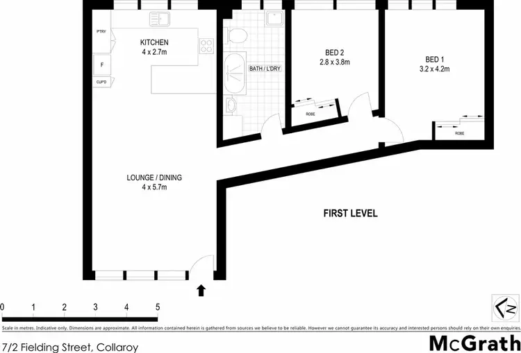 Floorplan of Homely apartment listing, 7/2 Fielding Street, Collaroy NSW 2097