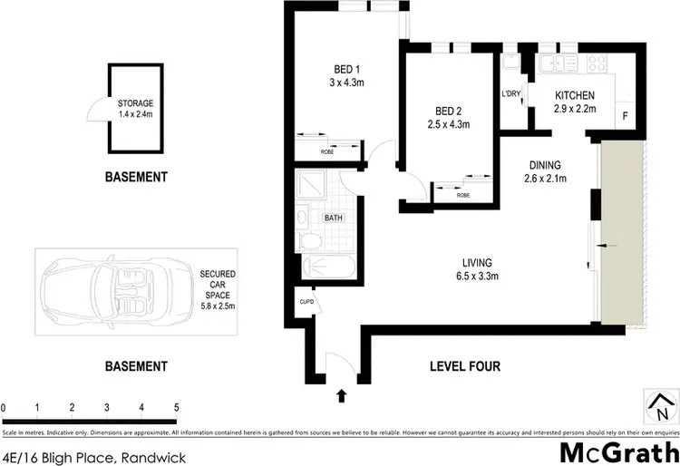 Floorplan of Homely apartment listing, 4E/16 Bligh Place, Randwick NSW 2031