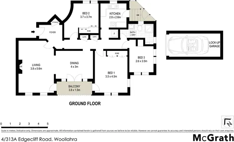 Floorplan of Homely apartment listing, 4/313A Edgecliff Road, Woollahra NSW 2025