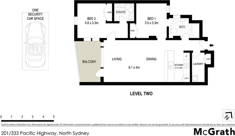 Floorplan of Homely apartment listing, 201/333 Pacific Highway, North Sydney NSW 2060