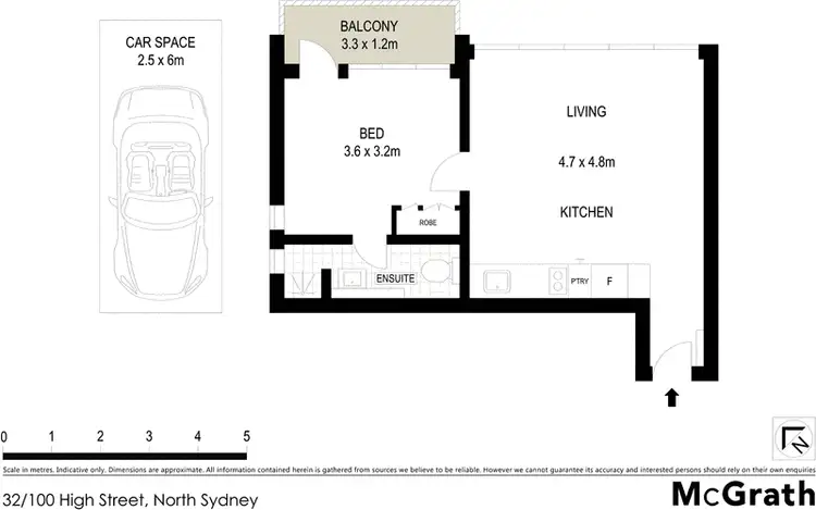 Floorplan of Homely apartment listing, 32/100 High Street, North Sydney NSW 2060