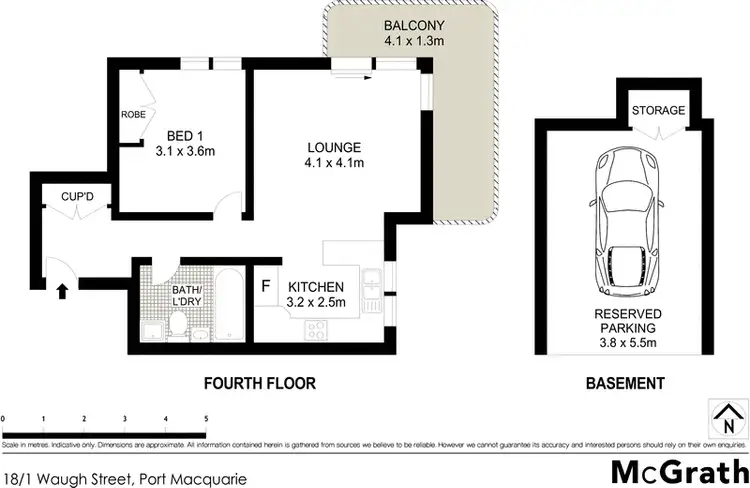 Floorplan of Homely apartment listing, 18/1 Waugh Street, Port Macquarie NSW 2444