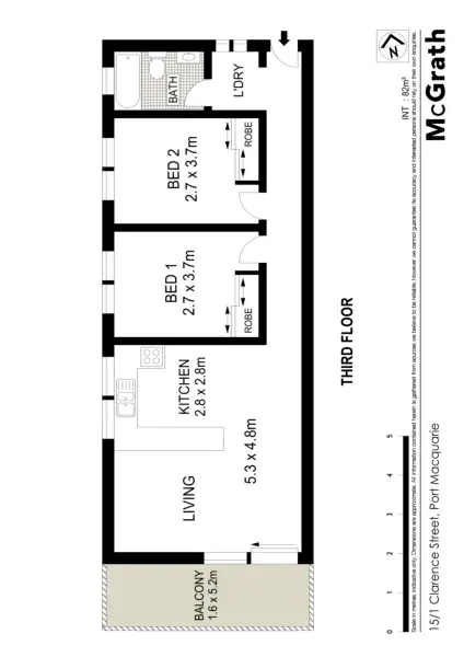 Floorplan of Homely apartment listing, 15/1 Clarence Street, Port Macquarie NSW 2444