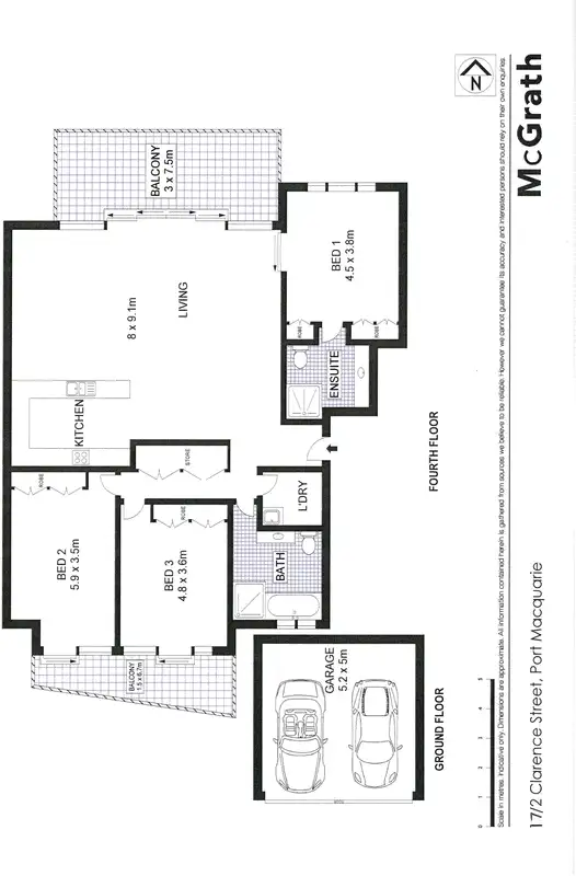 Floorplan of Homely apartment listing, 17/2 Clarence Street, Port Macquarie NSW 2444