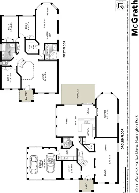 Floorplan of Homely house listing, 85 Sir Warwick Fairfax Drive, Harrington Park NSW 2567