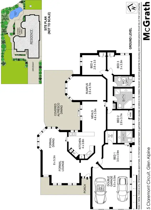 Floorplan of Homely house listing, 5 Claremont Circuit, Glen Alpine NSW 2560
