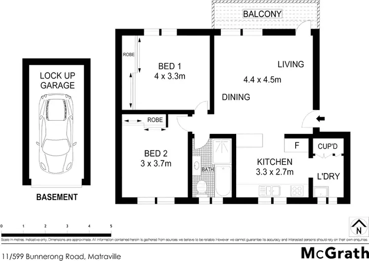 Floorplan of Homely apartment listing, 11/599 Bunnerong Road, Matraville NSW 2036