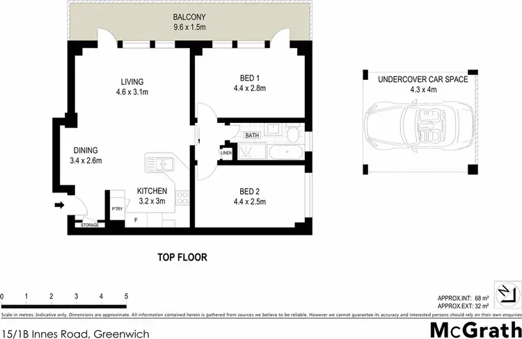 Floorplan of Homely apartment listing, 15/1B Innes Road, Greenwich NSW 2065
