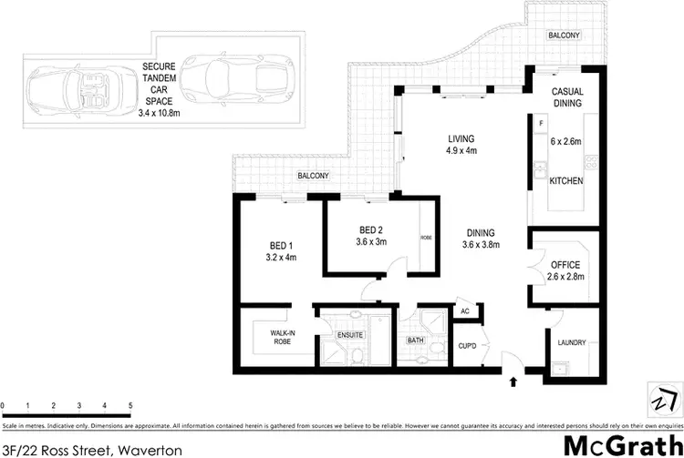 Floorplan of Homely apartment listing, 3F/22 Ross Street, Waverton NSW 2060