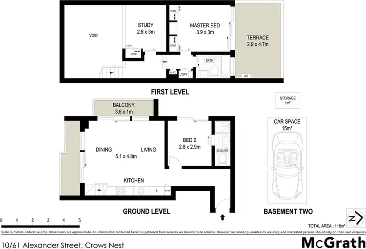 Floorplan of Homely apartment listing, 10/61 Alexander Street, Crows Nest NSW 2065
