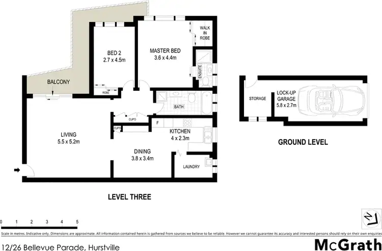 Floorplan of Homely apartment listing, 12/26 Bellevue Parade, Hurstville NSW 2220