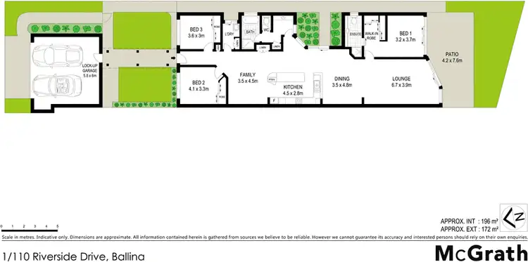 Floorplan of Homely villa listing, 1/110 Riverside Drive, Ballina NSW 2478
