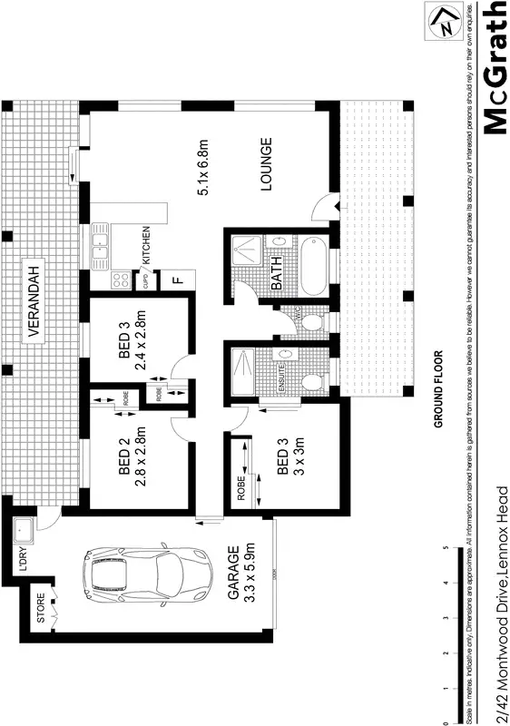 Floorplan of Homely townhouse listing, 2/42 Montwood Drive, Lennox Head NSW 2478