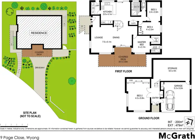 Floorplan of Homely house listing, 9 Page Close, Wyong NSW 2259